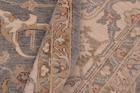 handmade Traditional Kafkaz Lt. Gray Beige Hand Knotted RECTANGLE 100% WOOL area rug 9x12