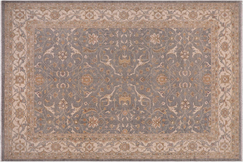 handmade Traditional Kafkaz Lt. Gray Beige Hand Knotted RECTANGLE 100% WOOL area rug 9x12