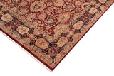Antique Lahore Ella Maroon/Blue Wool Rug - 8'0'' x 9'10''