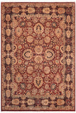Traditional Lahore Ella Maroon Blue Hand Knotted Area rugs 8 x 10