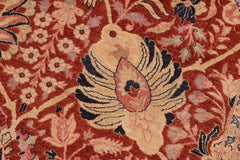 Semi-Antique Shahid Wilma Rust/Blue Wool Rug - 8'2''X10'4''