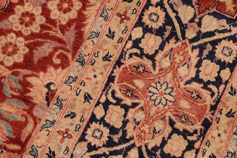 handmade Transitional Shahid Rust Blue Hand Knotted RECTANGLE 100% WOOL area rug 8 x 10