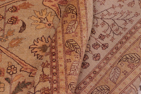 handmade Traditional Kafkaz Tan Tan Hand Knotted RECTANGLE 100% WOOL area rug 8' x 10'