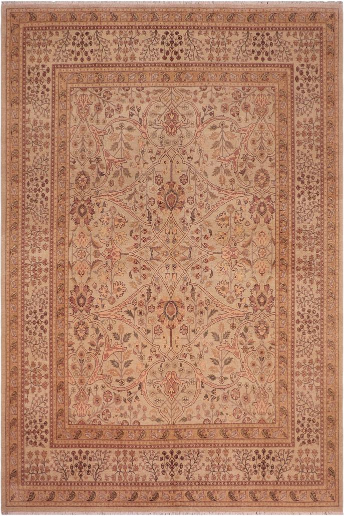 handmade Traditional Kafkaz Tan Tan Hand Knotted RECTANGLE 100% WOOL area rug 8'X10'
