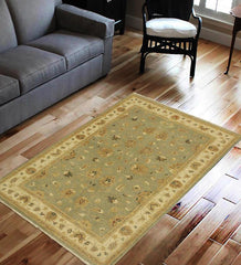 handmade Traditional Kafkaz Gray Ivory Hand Knotted RECTANGLE 100% WOOL area rug 4X6