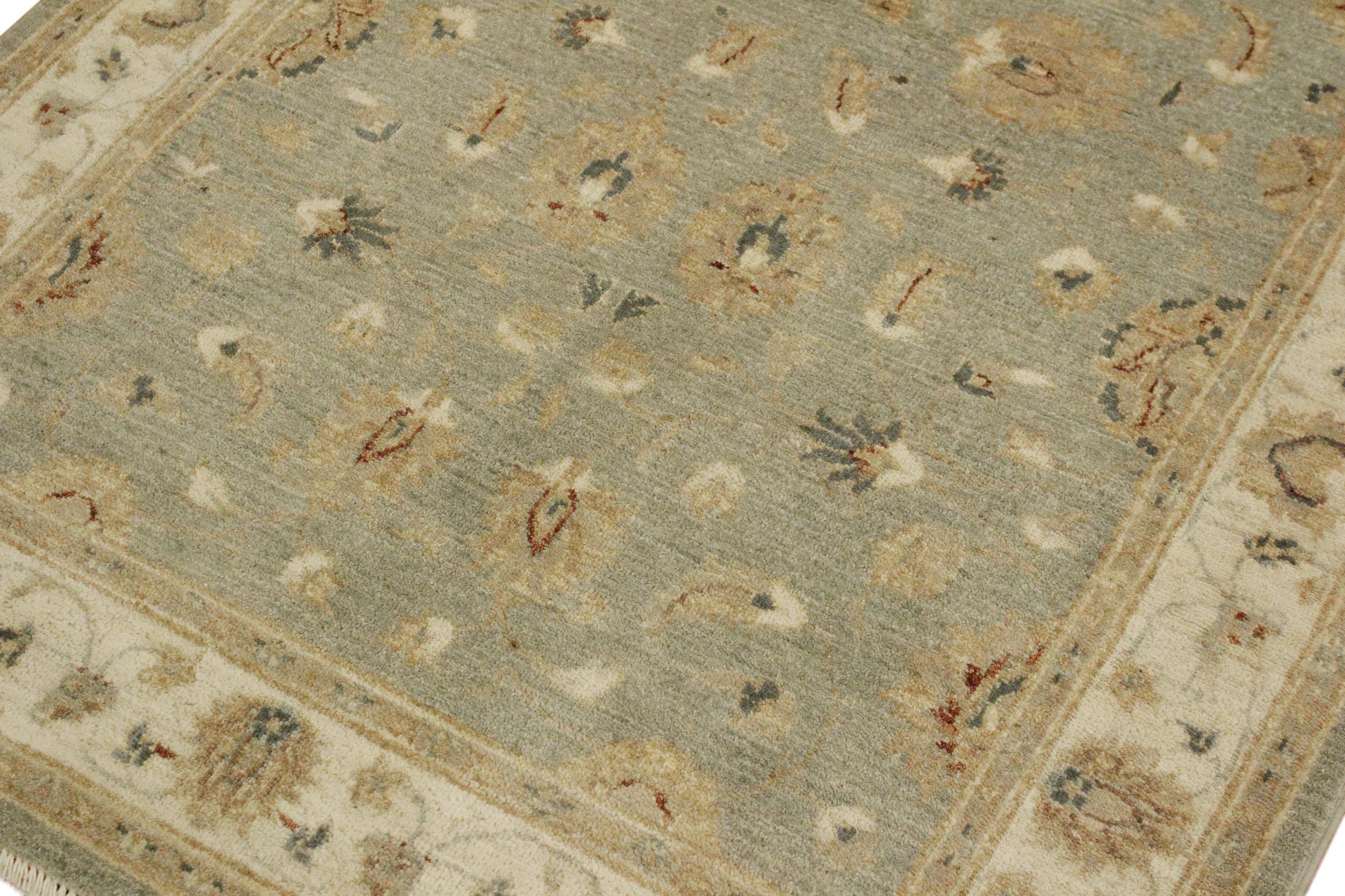 handmade Traditional Kafkaz Gray Ivory Hand Knotted RECTANGLE 100% WOOL area rug 4x6