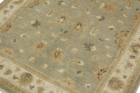 handmade Traditional Kafkaz Gray Ivory Hand Knotted RECTANGLE 100% WOOL area rug 4x6