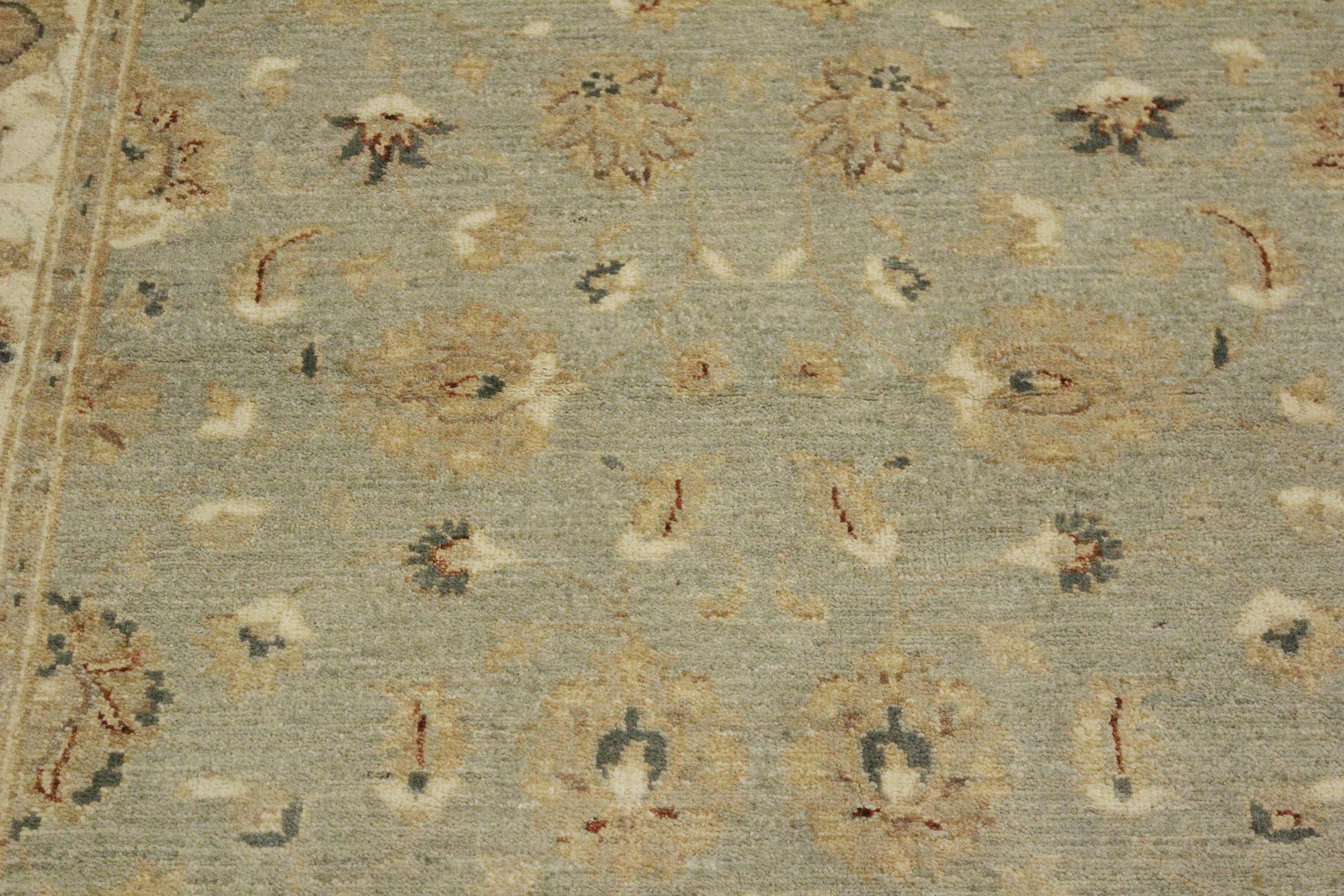 handmade Traditional Kafkaz Gray Ivory Hand Knotted RECTANGLE 100% WOOL area rug 4x6