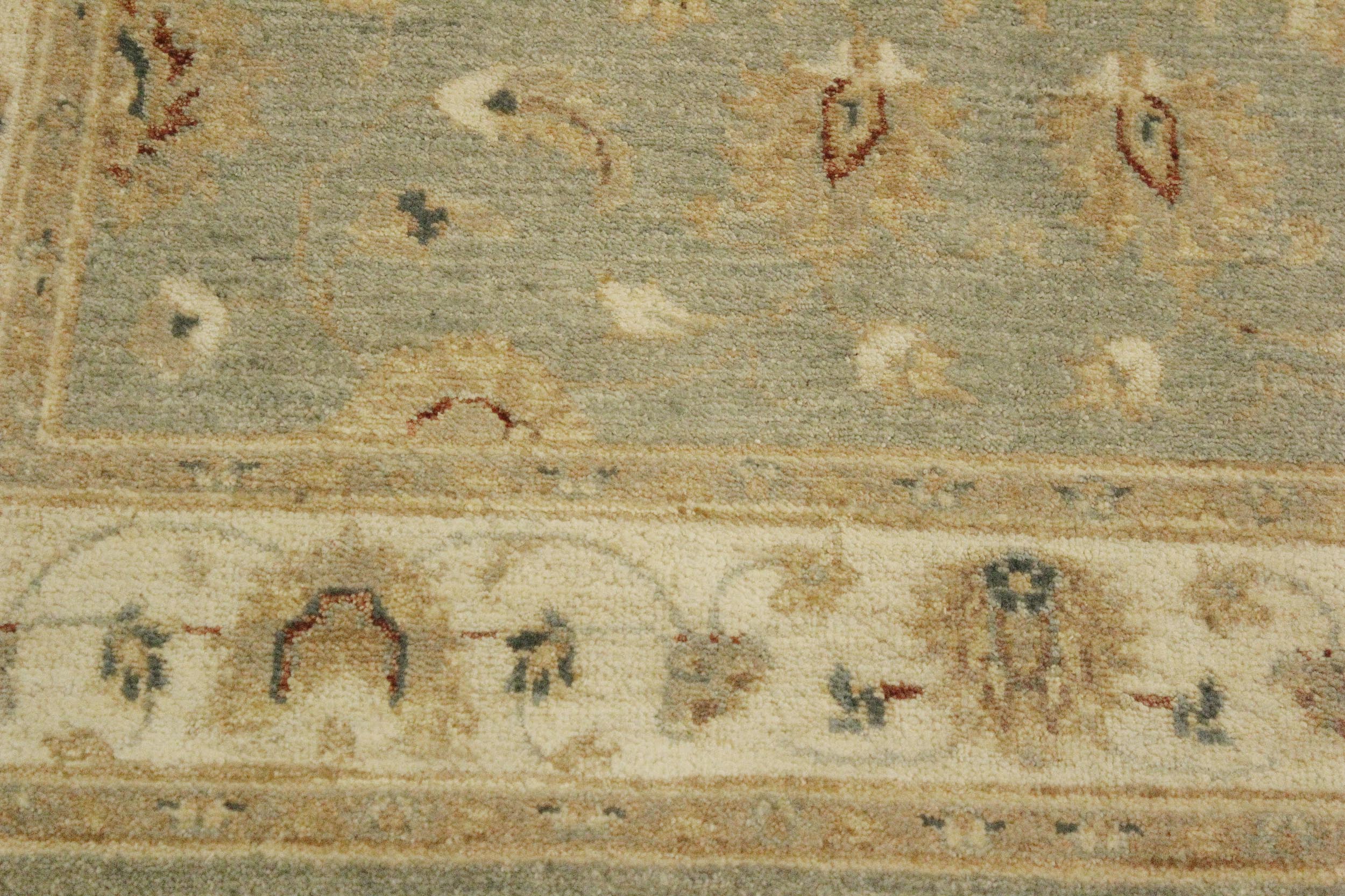 handmade Traditional Kafkaz Gray Ivory Hand Knotted RECTANGLE 100% WOOL area rug 4x6
