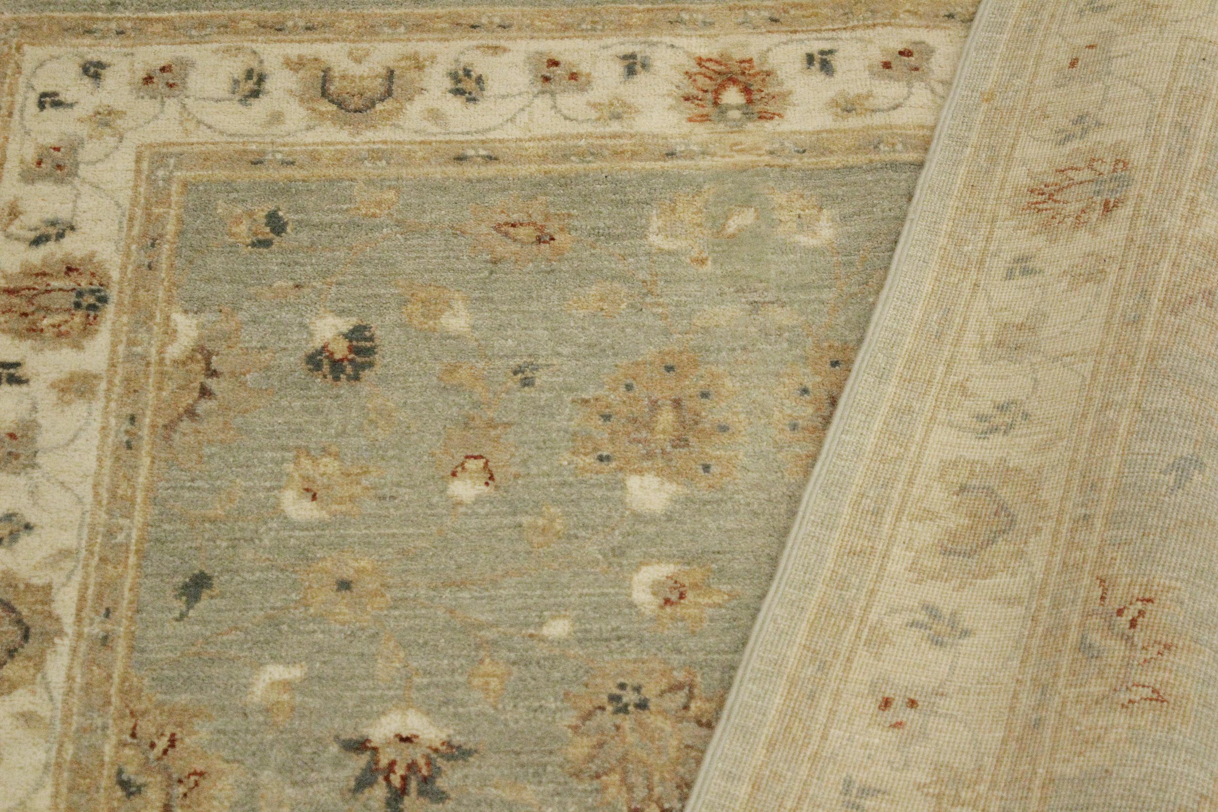 handmade Traditional Kafkaz Gray Ivory Hand Knotted RECTANGLE 100% WOOL area rug 4x6