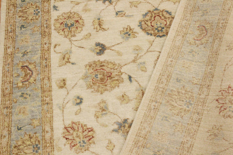 handmade Traditional Kafkaz Ivory Blue Hand Knotted RECTANGLE 100% WOOL area rug 4x6
