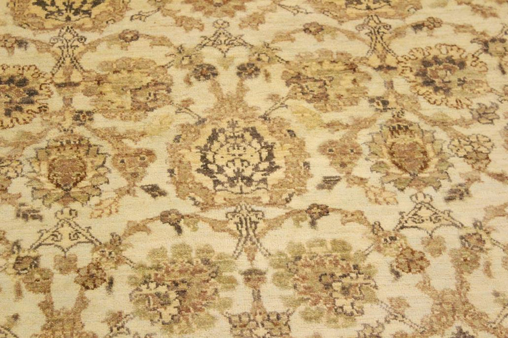 handmade Transitional Kafkaz Ivory Tan Hand Knotted RECTANGLE 100% WOOL area rug 4X6