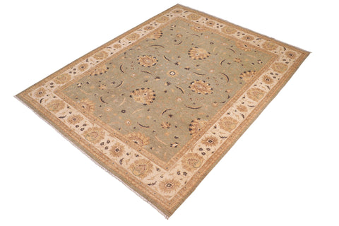 handmade Traditional Kafkaz Gray Ivory Hand Knotted RECTANGLE 100% WOOL area rug 8x10