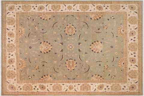 handmade Traditional Kafkaz Gray Ivory Hand Knotted RECTANGLE 100% WOOL area rug 8x10