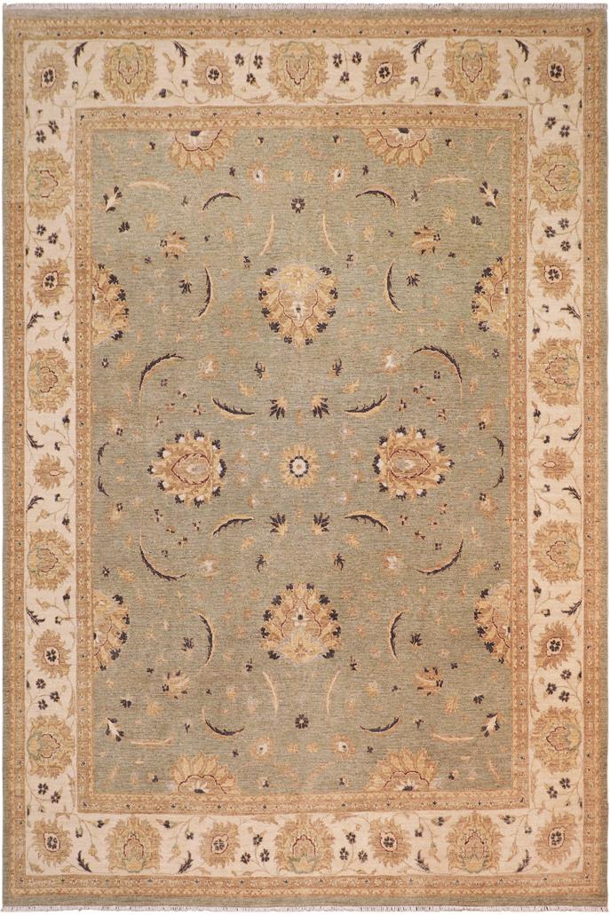 handmade Traditional Kafkaz Gray Ivory Hand Knotted RECTANGLE 100% WOOL area rug 8X10