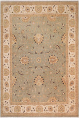 handmade Traditional Kafkaz Gray Ivory Hand Knotted RECTANGLE 100% WOOL area rug 8X10