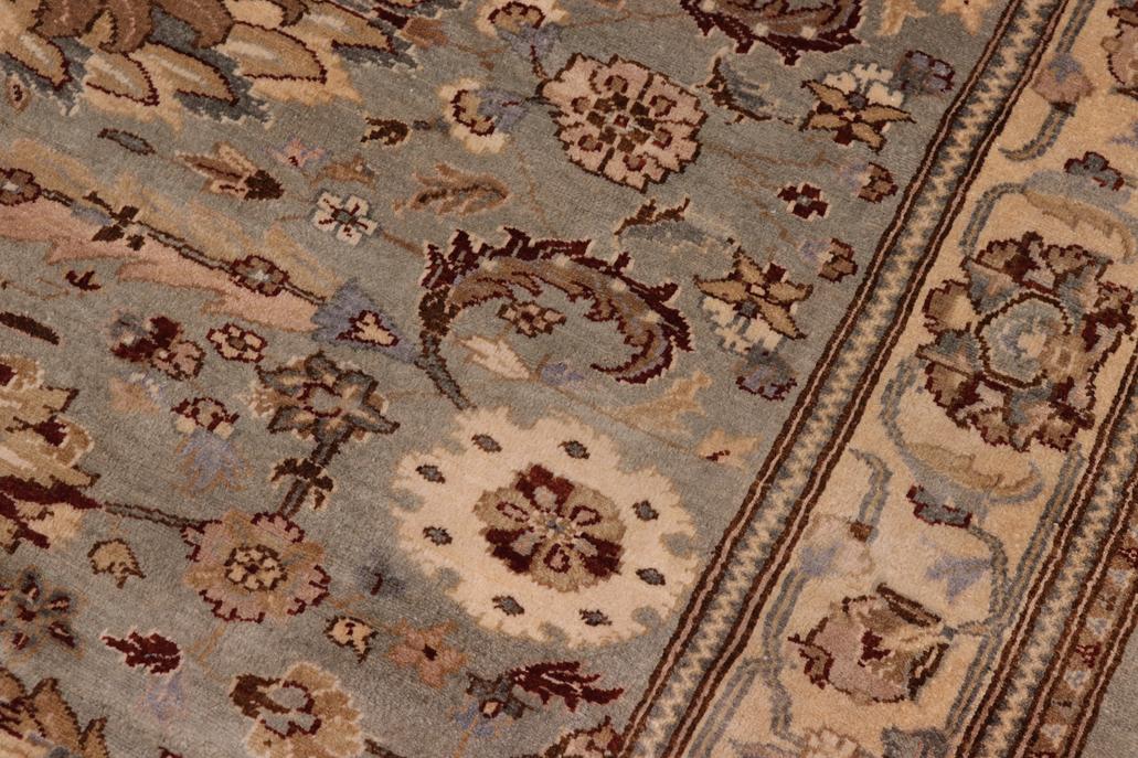 handmade Traditional Lahore Greenish Gr Gold Hand Knotted RECTANGLE 100% WOOL area rug 8x10