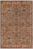 handmade Traditional Lahore Greenish Gr Gold Hand Knotted RECTANGLE 100% WOOL area rug 8x10
