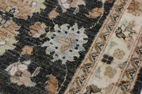 handmade Traditional Kafkaz Gray Ivory Hand Knotted RUNNER 100% WOOL area rug 3' x 8'