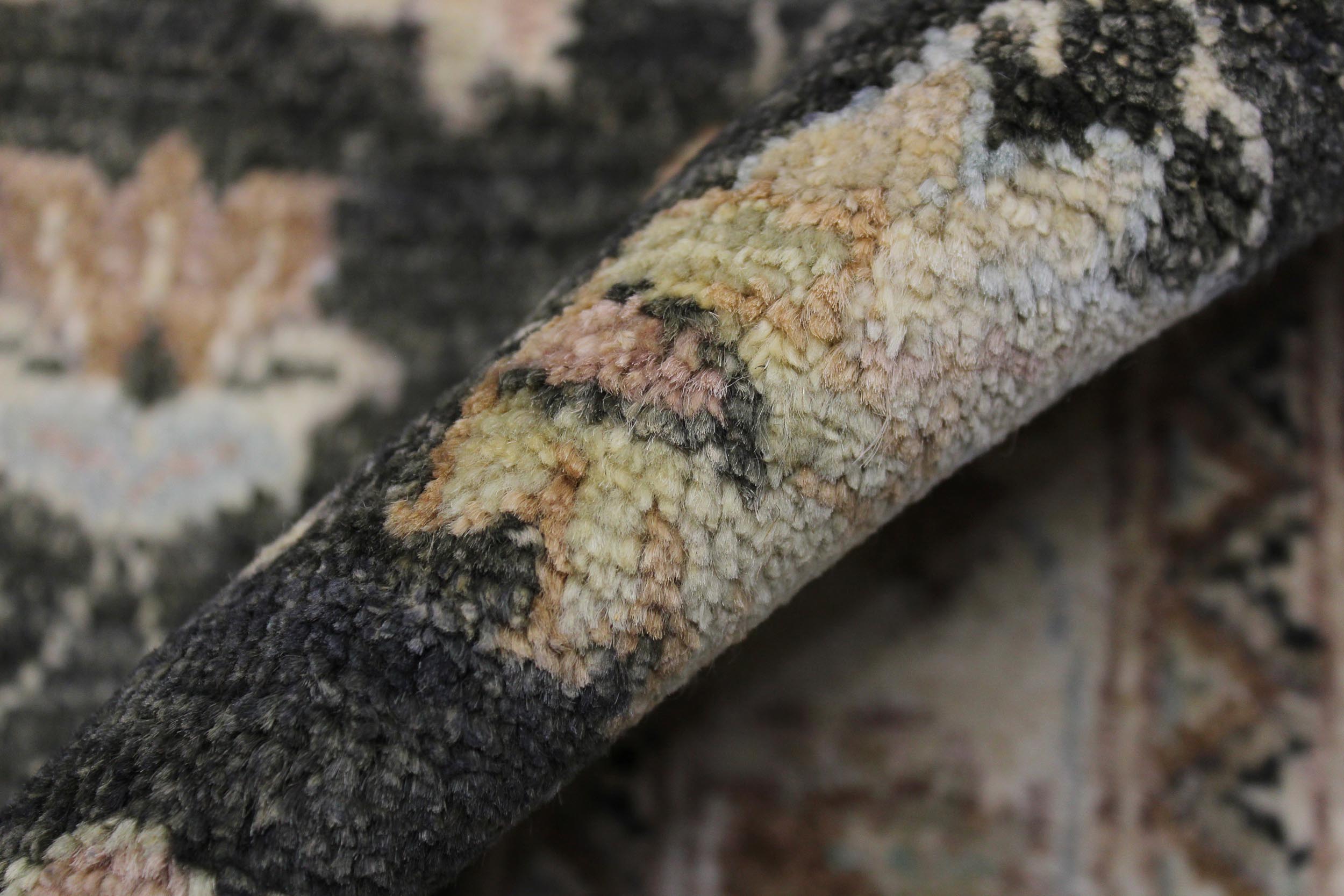 handmade Traditional Kafkaz Gray Ivory Hand Knotted RUNNER 100% WOOL area rug 3' x 8'