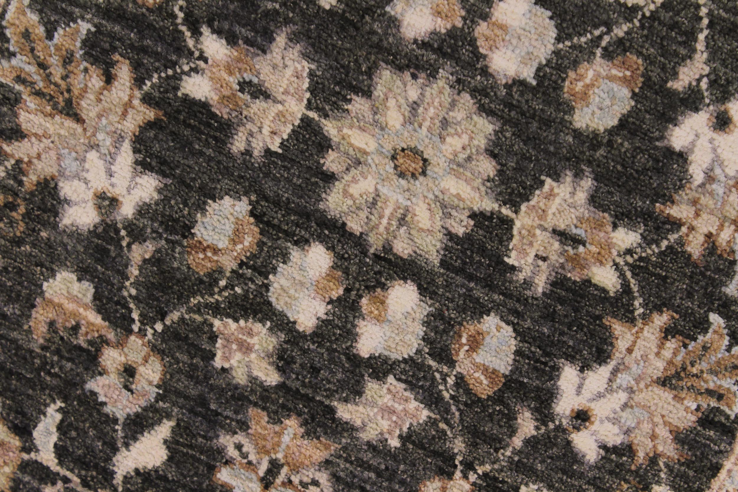 handmade Traditional Kafkaz Gray Ivory Hand Knotted RUNNER 100% WOOL area rug 3' x 8'