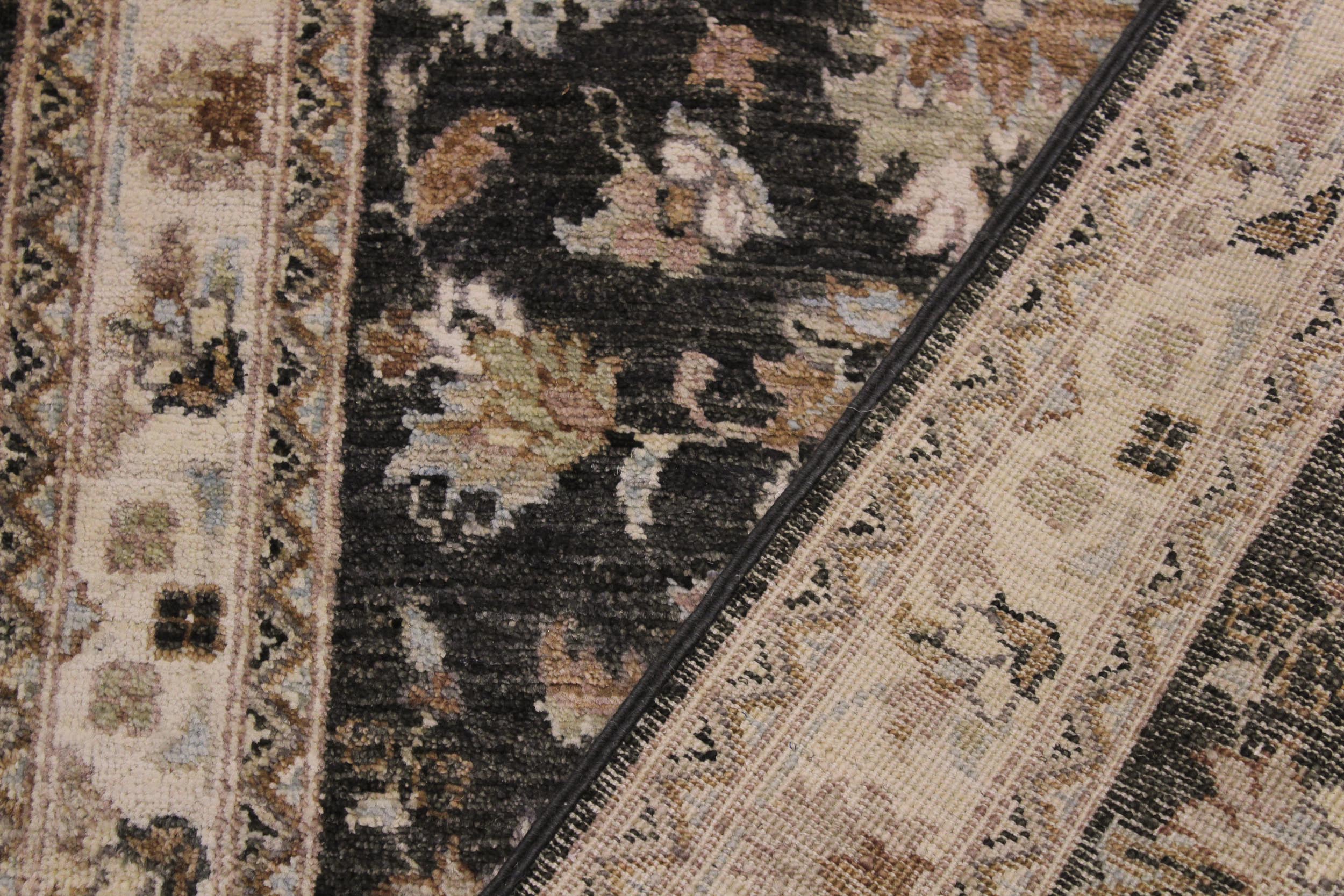 handmade Traditional Kafkaz Gray Ivory Hand Knotted RUNNER 100% WOOL area rug 3' x 8'