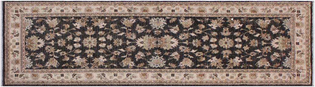 handmade Traditional Kafkaz Gray Ivory Hand Knotted RUNNER 100% WOOL area rug 3X8