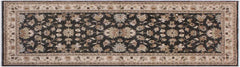 handmade Traditional Kafkaz Gray Ivory Hand Knotted RUNNER 100% WOOL area rug 3X8