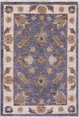 handmade Traditional Kafkaz Gray Ivory Hand Knotted RECTANGLE 100% WOOL area rug 2X3