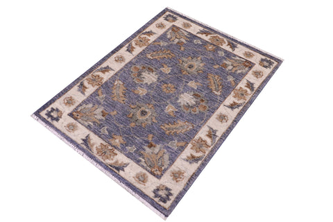 handmade Traditional Kafkaz Gray Ivory Hand Knotted RECTANGLE 100% WOOL area rug 2x3