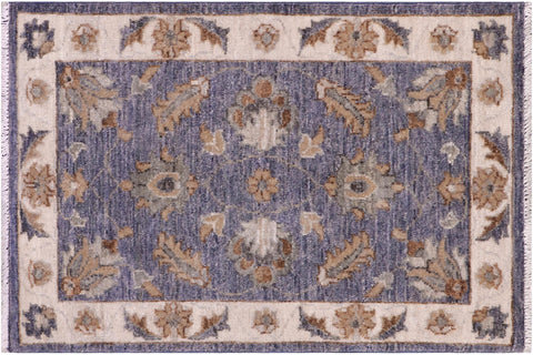 handmade Traditional Kafkaz Gray Ivory Hand Knotted RECTANGLE 100% WOOL area rug 2x3