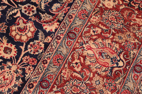 handmade Traditional Dabir Blue Brown Hand Knotted RECTANGLE 100% WOOL area rug 8x10