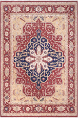 handmade Traditional Kafkaz Rust Blue Hand Knotted RECTANGLE 100% WOOL area rug 12X15