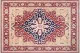 Shabby Chic Ziegler Rubi Rust/Blue Hand-Knotted Wool Rug - 12'2'' x 15'3''