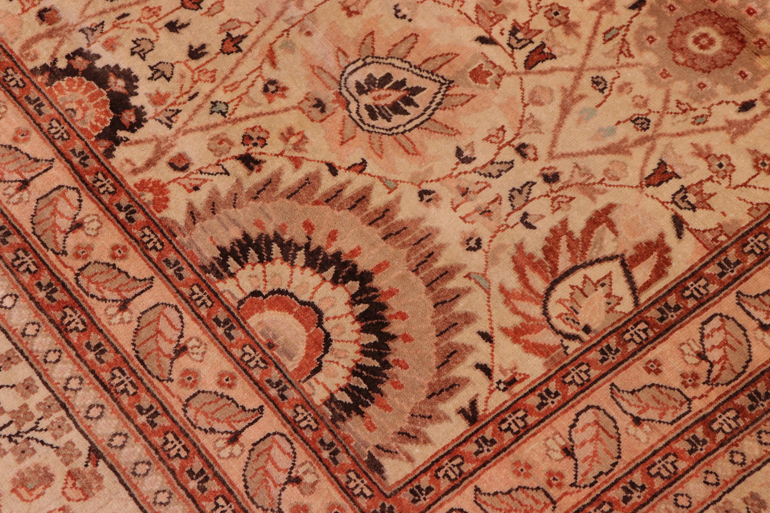 handmade Traditional Design Lt. Tan Lt. Tan Hand Knotted RECTANGLE 100% WOOL area rug 8' x 10'