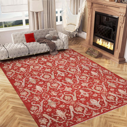handmade Modern Kafkaz Red Red Hand Knotted RECTANGLE 100% WOOL area rug 9' x 12'
