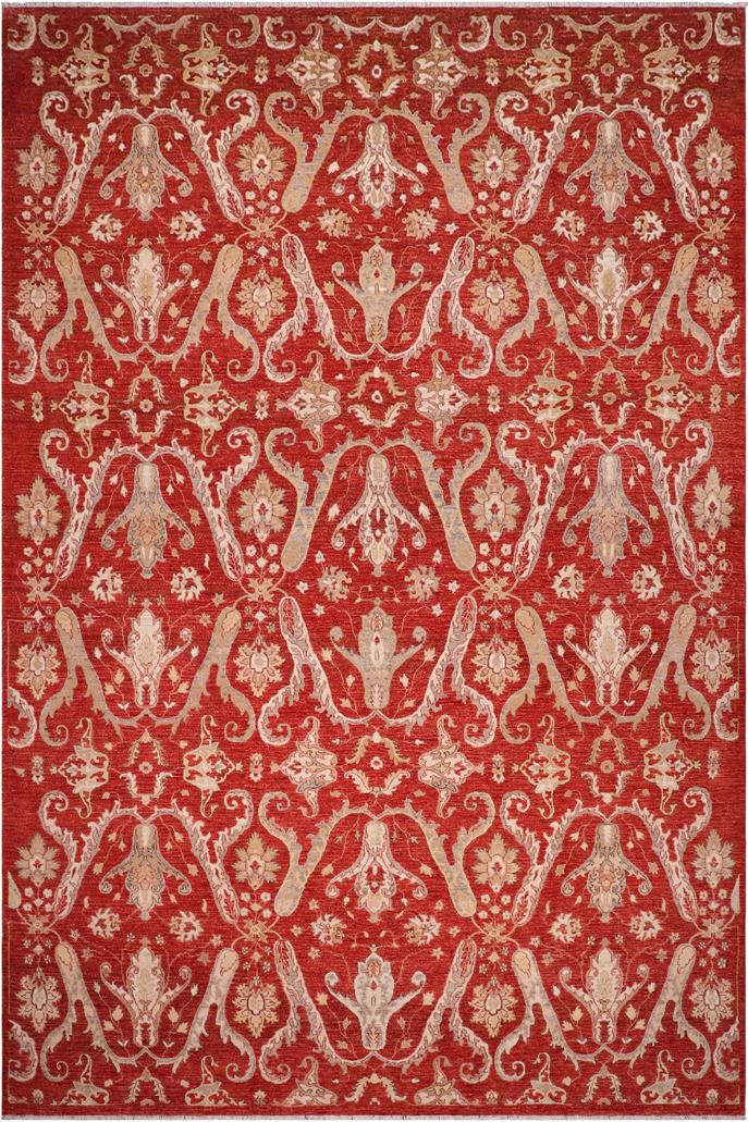 handmade Transitional Kafkaz Red Red Hand Knotted RECTANGLE 100% WOOL area rug 9 x 12