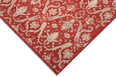 handmade Modern Kafkaz Red Red Hand Knotted RECTANGLE 100% WOOL area rug 9' x 12'