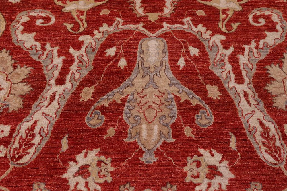 handmade Transitional Kafkaz Red Red Hand Knotted RECTANGLE 100% WOOL area rug 9 x 12