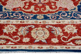 handmade Traditional Heriz Red Blue Hand Knotted RECTANGLE 100% WOOL area rug 9 x 12