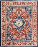 Eclectic Ziegler Rubin Red/Blue Wool Rug - 8'10'' x 12'2''