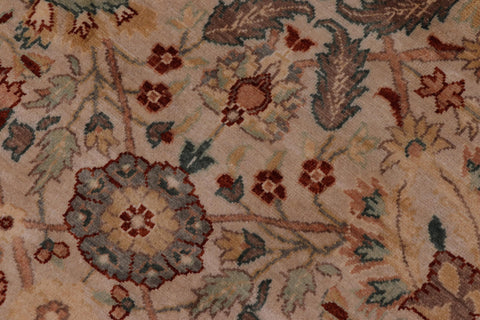 handmade Traditional  Lt. Tan Lt. Tan Hand Knotted RECTANGLE 100% WOOL area rug 8' x 10'