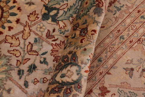 handmade Traditional  Lt. Tan Lt. Tan Hand Knotted RECTANGLE 100% WOOL area rug 8' x 10'