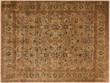 Turkish Knotted Istanbul Bessie Tan/ Tan Wool Rug - 7'11'' x 10'0''