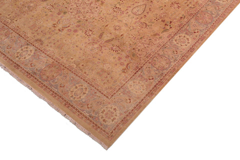 handmade Transitional Sultanabad Gold Gray Hand Knotted RECTANGLE 100% WOOL area rug 8 x 10