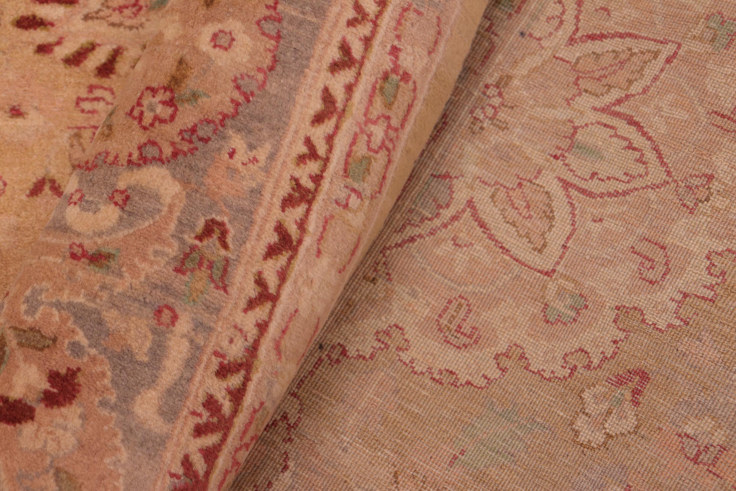 handmade Transitional Sultanabad Gold Gray Hand Knotted RECTANGLE 100% WOOL area rug 8 x 10