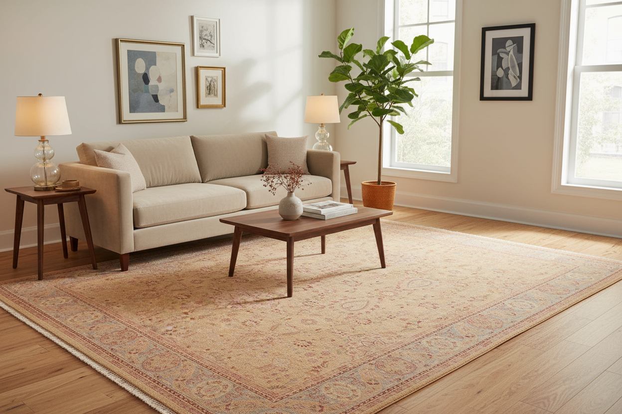 handmade Transitional Sultanabad Gold Gray Hand Knotted RECTANGLE 100% WOOL area rug 8 x 10