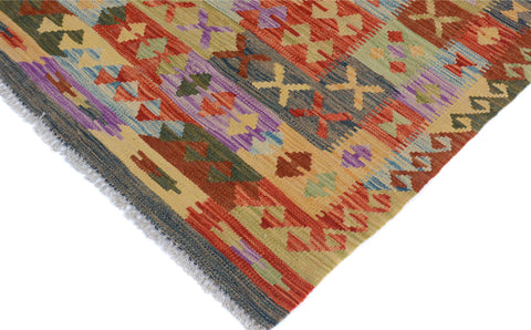 handmade Geometric Kilim Red Gray Hand-Woven RECTANGLE 100% WOOL area rug 7 x 10
