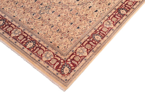 handmade Traditional Tabriz Beige Red Hand Knotted RECTANGLE 100% WOOL area rug 8 x 10