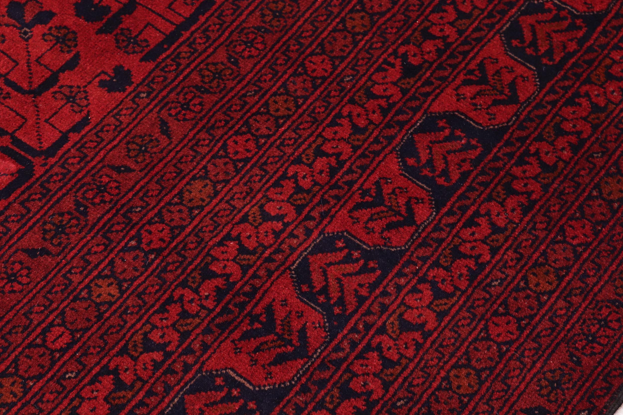handmade Tribal Biljik Khal Mohammadi Red Blue Hand Knotted RECTANGLE 100% WOOL area rug 8X11
